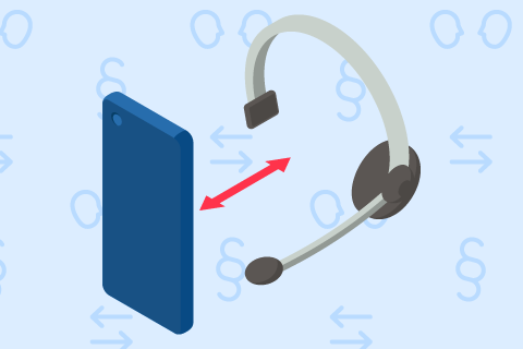 Graphische Darstellung eines Kundenservices.